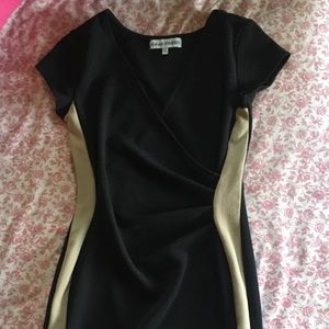 NWOT Almost famous Black and Tan dress